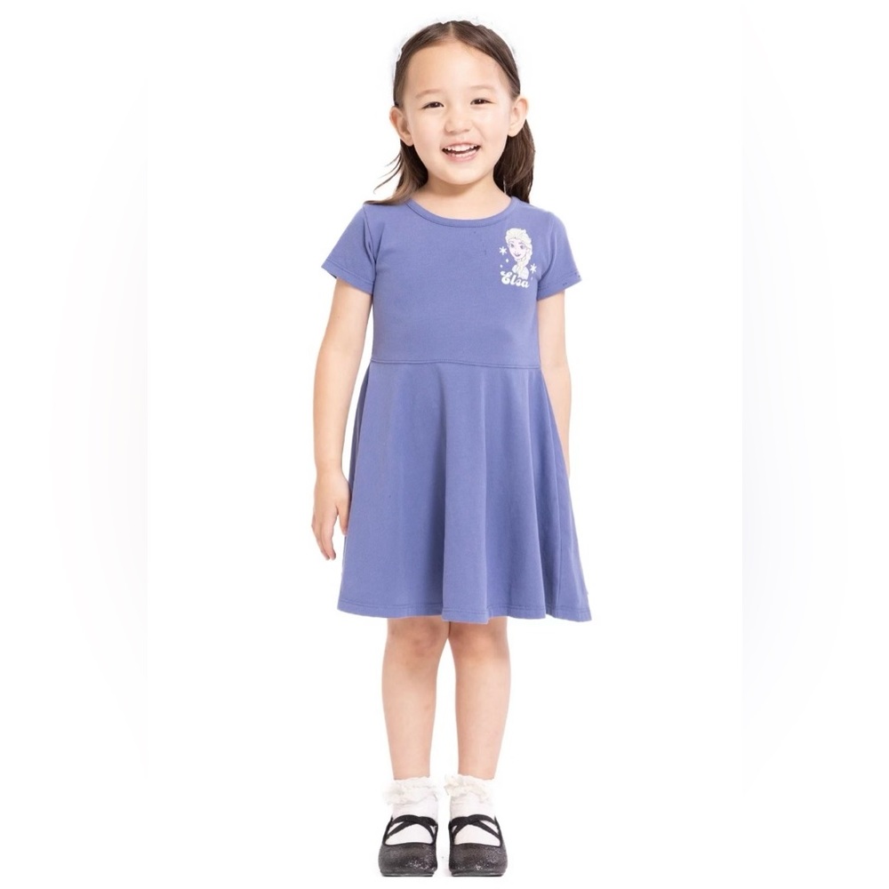 Disney Toddler Girls Elsa Blue-Purple Short Sleeve Dress, Sizes: 2T & 3T, NWT